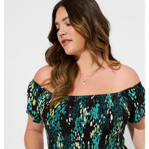 Mini Super Soft Off-Shoulder Dress - Dotted - Picture 4 of 8